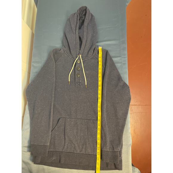 Heather Rye Mens Blue 3 Button Henley Hoodie Medium Pre-owned - Picture 5 of 6